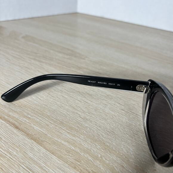 Ray-Ban RB4227 6052/8G Sunglasses Cat Eye Black FRAMES ONLY 55-17 main image 5